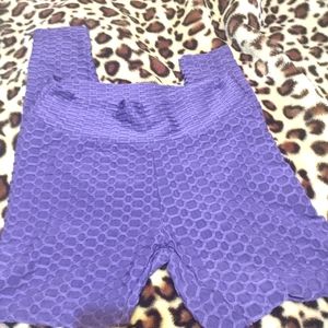 Purple honeycomb textured sport pant